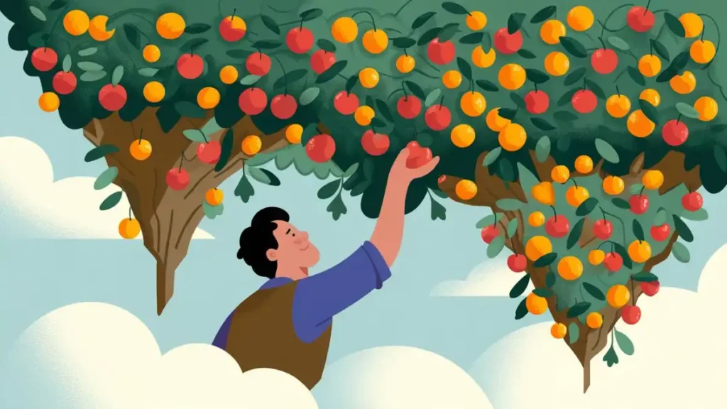 picking fruit in dream